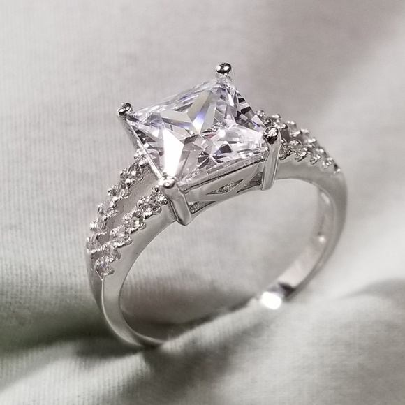 STERLING SILVER Jewelry - Sterling silver princess cut ring